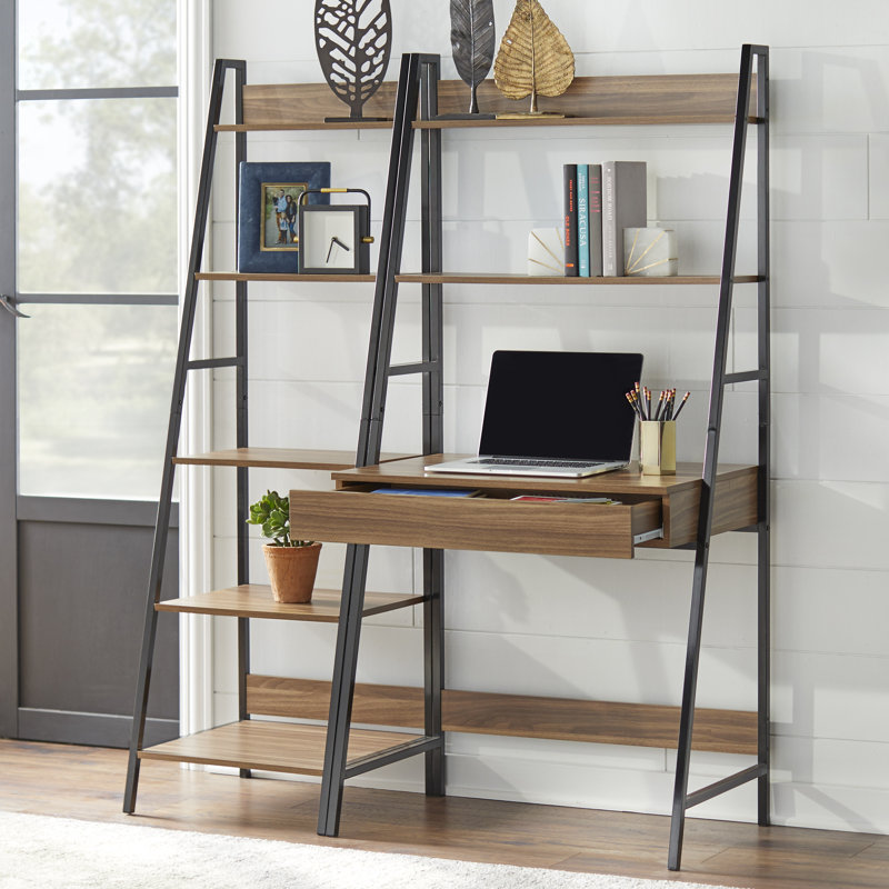 Noelton Metal Base Leaning Ladder Desk